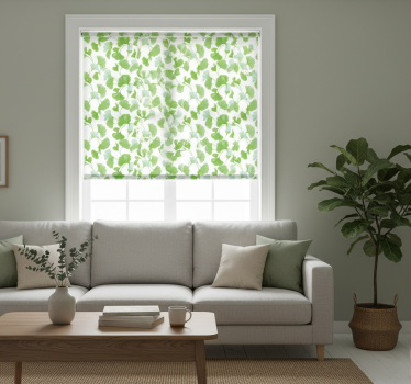 Tenda a rullo moderna foglie di ginkgo verdi - TenStickers