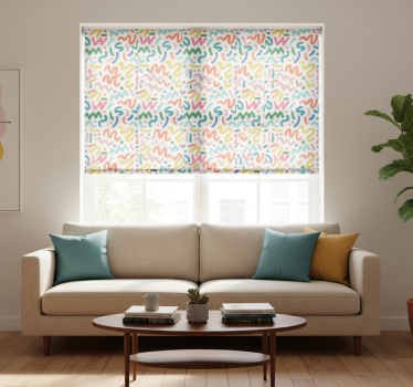 Tenda a rullo moderna forme astratte colorate - TenStickers