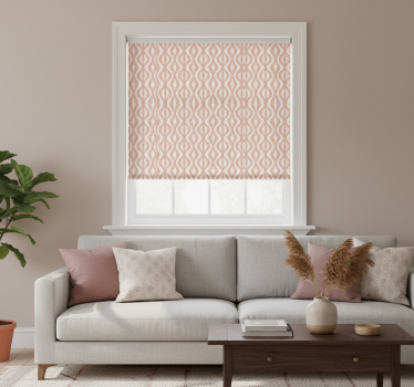 Tenda a rullo moderna geometrico ikat rosa polveroso - TenStickers