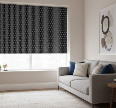 Tenda a rullo moderna griglia in metallo nero - TenStickers