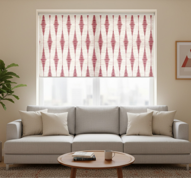 Tenda a rullo moderna ikat rosso rabaul - TenStickers