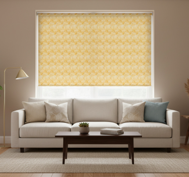 Tenda a rullo moderna illusione d'onda in oro - TenStickers