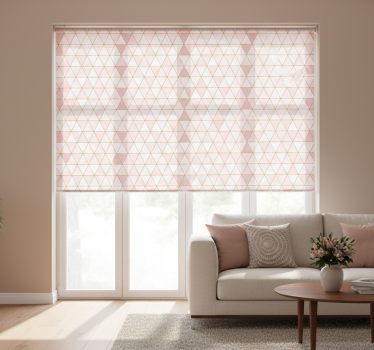 Tenda a rullo moderna linee dorate colori chiari e texture - TenStickers