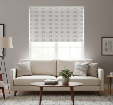 Tenda a rullo moderna linee verticali a pois - TenStickers