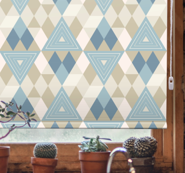 Tenda a rullo moderna modello di triangoli geometrici - TenStickers