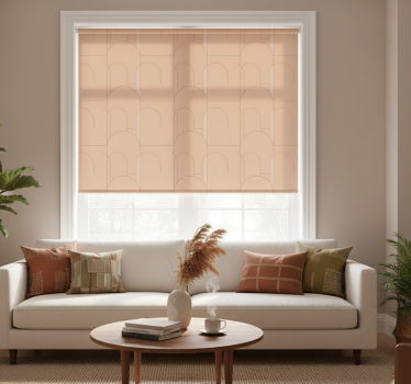Tenda a rullo moderna motivi ad arco beige - TenStickers