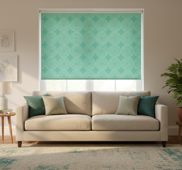 Tenda a rullo moderna motivo circolare eclettico - TenStickers
