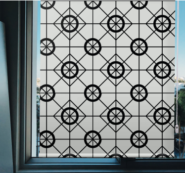 Tenda a rullo moderna motivo circolare geometrico - TenStickers