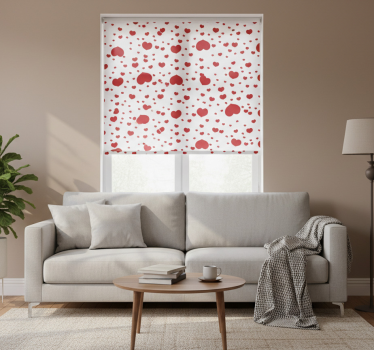 Tenda a rullo moderna motivo cuori grandi e piccole - TenStickers