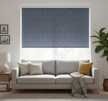 Tenda a rullo moderna motivo geometrico grigio - TenStickers