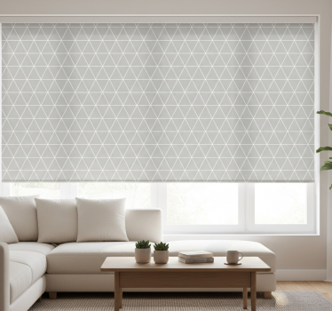 Tenda a rullo moderna motivo geometrico grigio chiaro - TenStickers