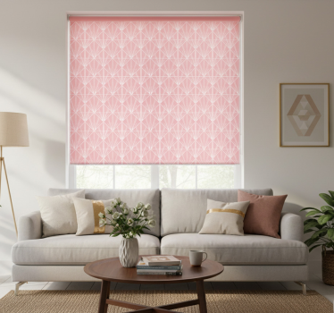 Tenda a rullo moderna motivo geometrico rosa - TenStickers