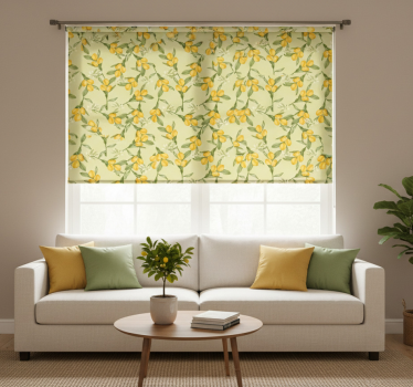 Tenda a rullo moderna motivo limoni estivi tropicali - TenStickers