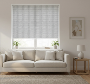 Tenda a rullo moderna motivo verticale grigio minimalista - TenStickers