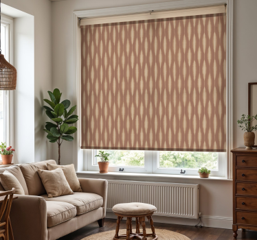 Tenda a rullo camera da letto mousse al caffè moka ikat kasuri - TenStickers