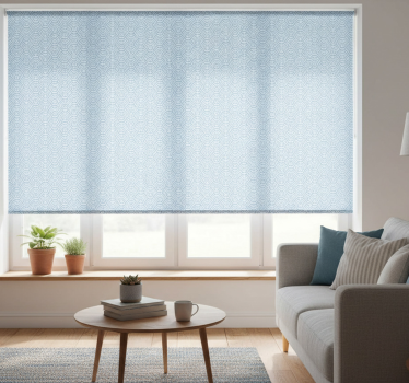 Tenda a rullo moderna onde blu piccole - TenStickers