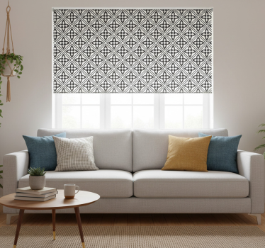 Tenda a rullo moderna piastrelle floreali - TenStickers
