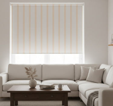 Tenda a rullo moderna righe verticali grigie e beige - TenStickers