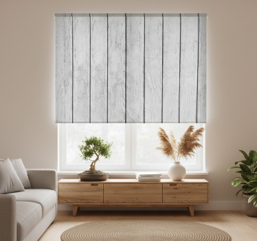 Tenda a rullo moderna tavole bianche in stile japandi - TenStickers