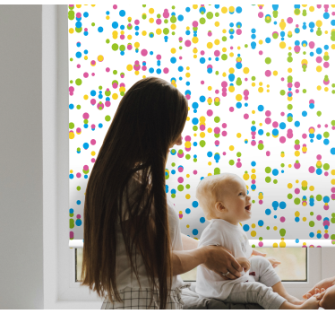 Tenda a rullo neonati motivo a pois colorati - TenStickers