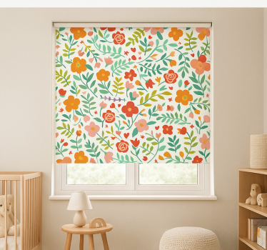 Tenda a rullo neonati allegri fiori stilizzati - TenStickers