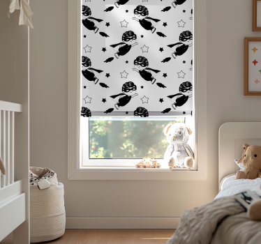Tenda a rullo neonati modello di volo del supereroe - TenStickers