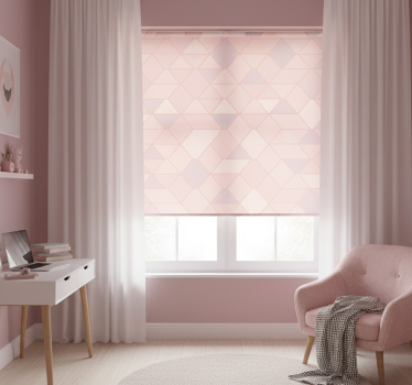 Tenda a rullo rosa figure astratte moderne - TenStickers