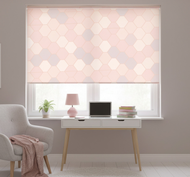 Tenda a rullo rosa figure astratte moderne rosa - TenStickers