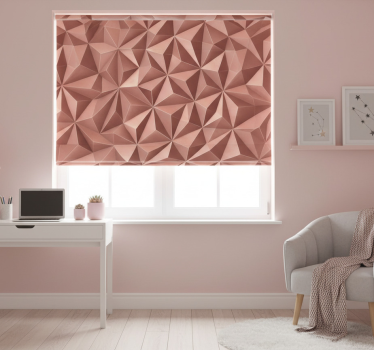Tenda a rullo rosa geometrico astratto oro rosa - TenStickers