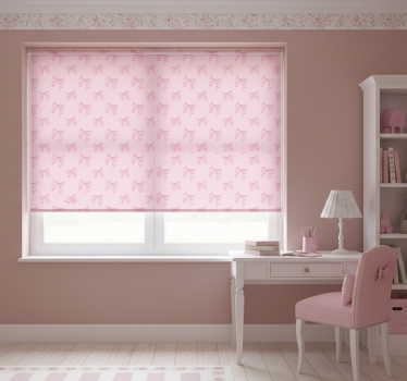 Tenda a rullo rosa motivo fiocchi rosa - TenStickers