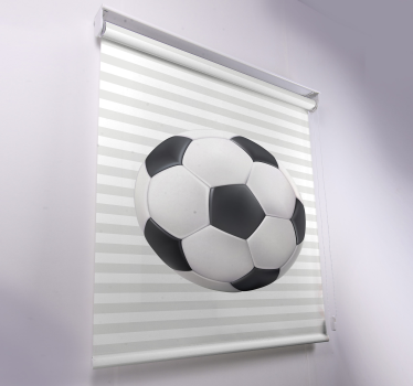 Tenda a rullo sport Palla bianca e nera - TenStickers