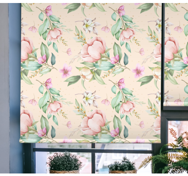 Tende a rullo balcone Disegno floreale originale - TenStickers