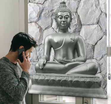 Tende a rullo camera da letto Buddha effetto pietra - TenStickers