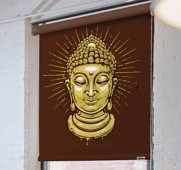 Tende a rullo camera da letto Golden buddha sillouhette - TenStickers