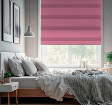 Tende a rullo Camera da letto strisce rosa scuro - TenStickers