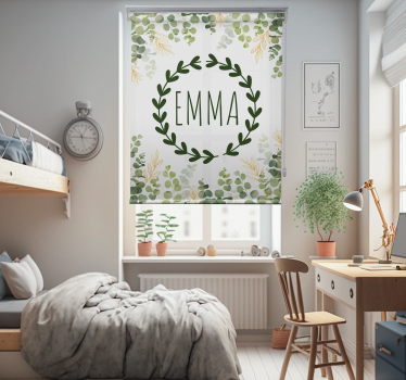 Tende a rullo Bambini corona di alloro personalizzata - TenStickers