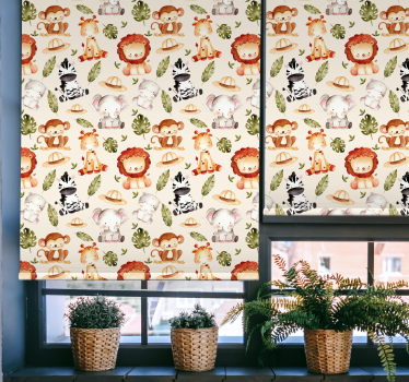 Tende a rullo di bambini Safari beige - TenStickers