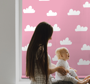 Tende a rullo di nuvole Modello rosa - TenStickers