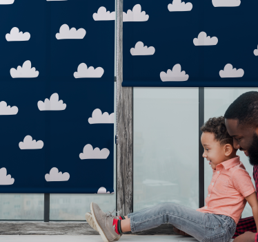 Tende a rullo di nuvole Sfondo blu scuro - TenStickers