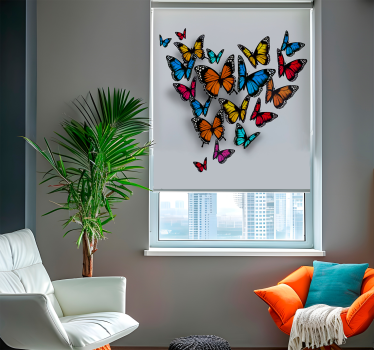 Tende a rullo farfalle colorato brillante - TenStickers