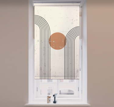 Tende a rullo stile moderno mezzo arco astratto - TenStickers