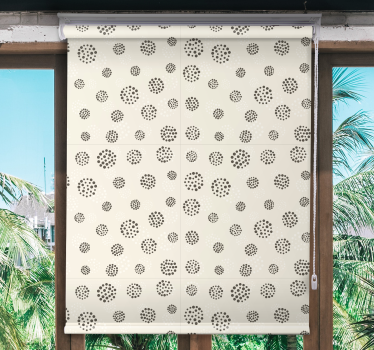 Tenda a rullo camera da letto motivo circolare maculato - TenStickers