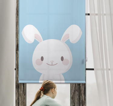 Tende a rullo nordiche Coniglio bianco - TenStickers