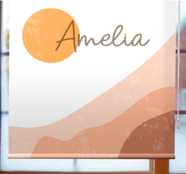 Tenda a rullo moderna disegno astratto dell'alba - TenStickers