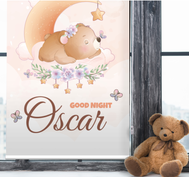 Tenda a rullo con orsetto personalizzabile - TenStickers