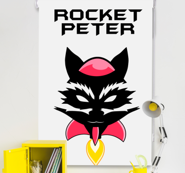 Tende a rullo personalizzabili volto di personaggio giocoso - TenStickers