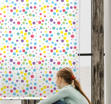 Tende a rullo stile moderno Motivo a pois colorati - TenStickers
