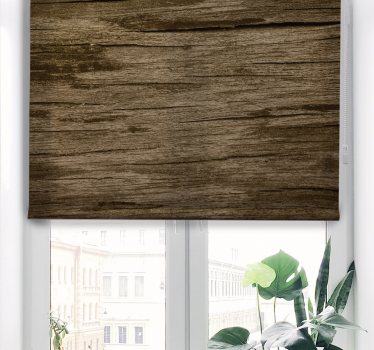 Tenda a rullo stile rustico Marrone chiaro a strisce - TenStickers