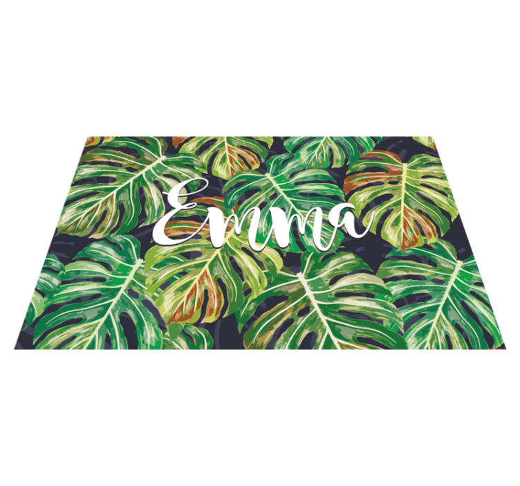 Tovagliette floreali monstera personalizzate - TenStickers