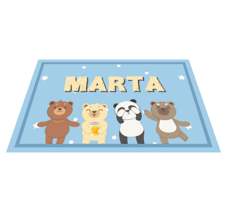 Tovagliette personalizzabili per bambini orso - TenStickers